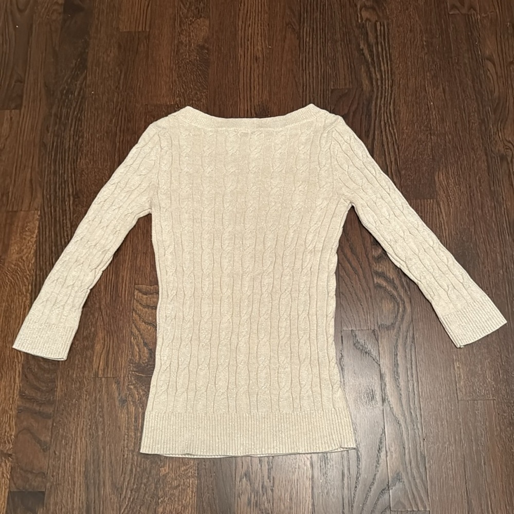 Metallic Cable Knit Sweater - Picture 6 of 7